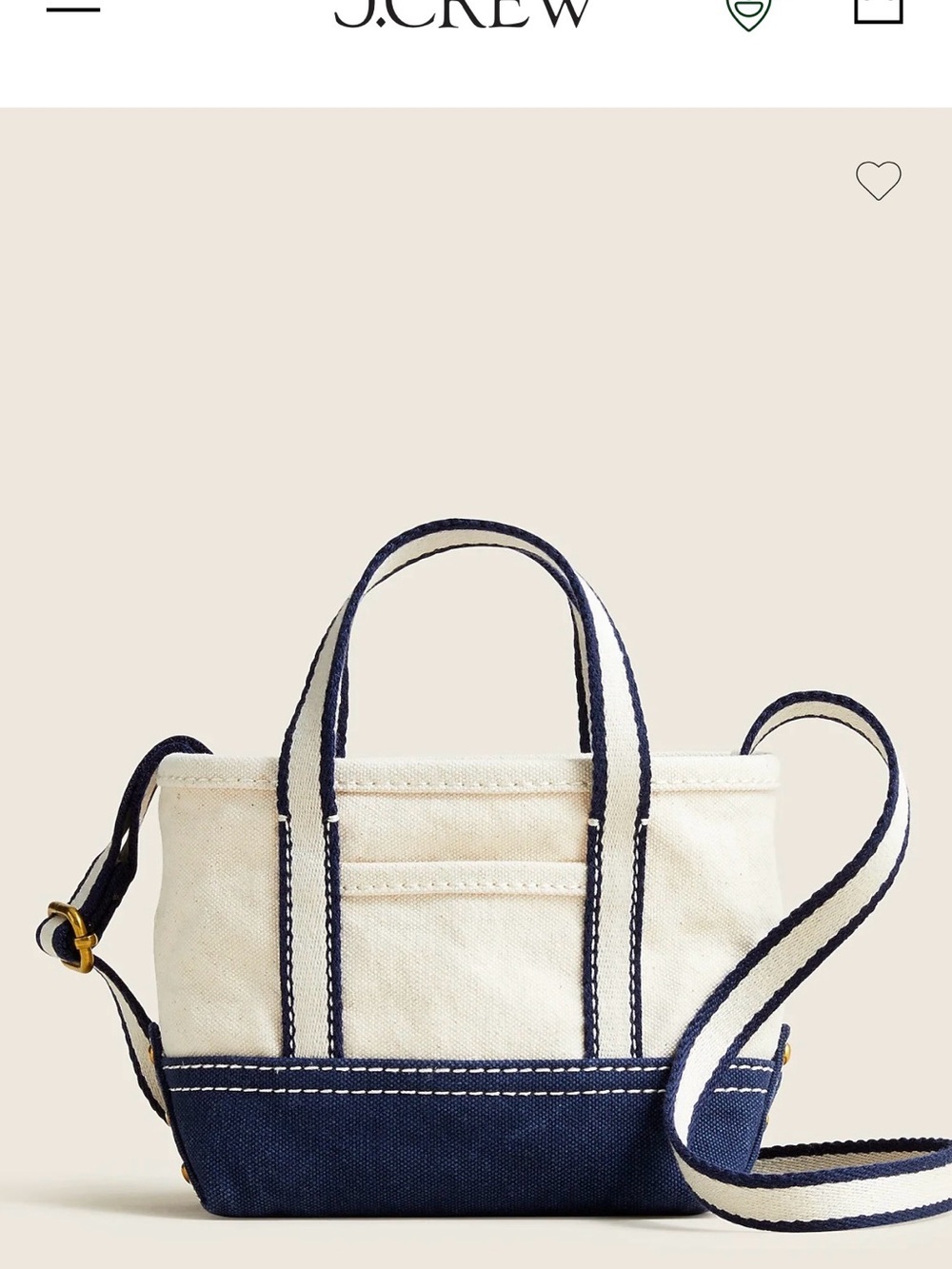 J. Crew Mini Montauk canvas tote